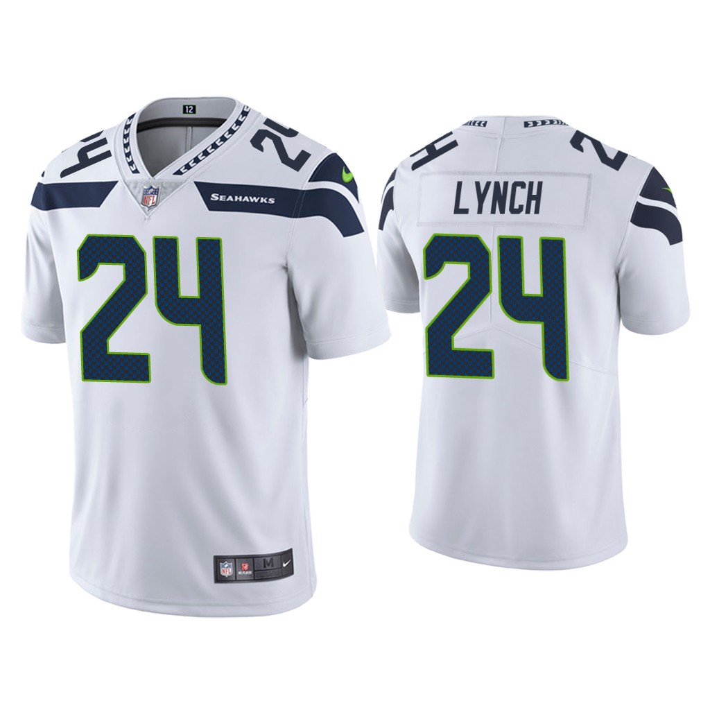 Men Seattle Seahawks #24 Lynch White Nike Vapor Untouchable Limited NFL Jersey->los angeles lakers->NBA Jersey